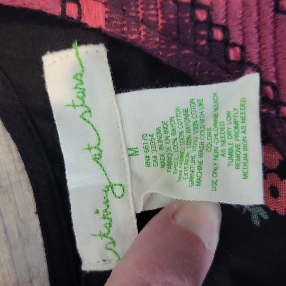 URBAN OUTFITTERS Staring at Stars Black Embroidered Yoke Floral Rayon Boho Dress - Picture 3 of 10